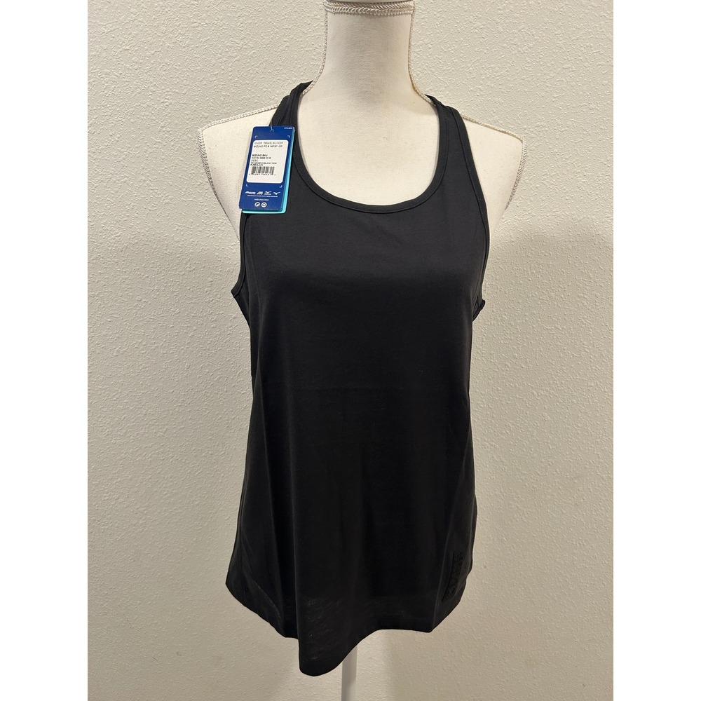 Mizuno Performance Womens Racerback Tank Top Pure Black Size M Training New